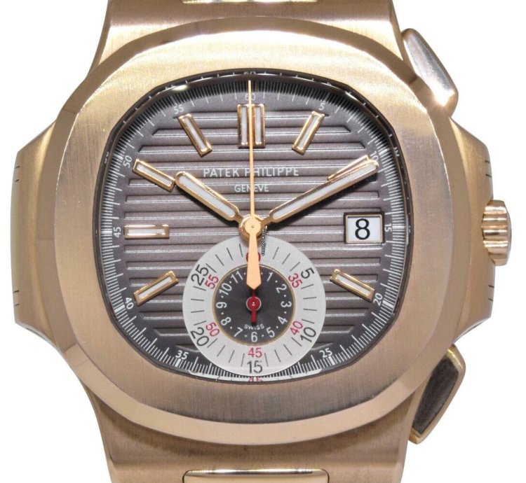Patek Philippe Nautilus Sealed 5980 Nautilus Chronograph 18k Rg Chocolate 15 5980r