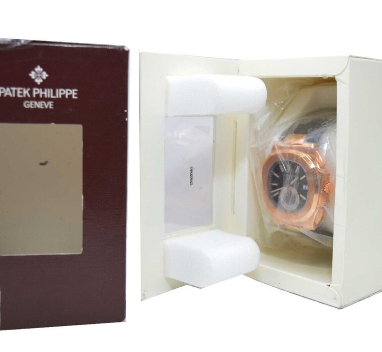 Patek Philippe Nautilus Sealed 5980 Nautilus Chronograph 18k Rg Chocolate 15 5980r