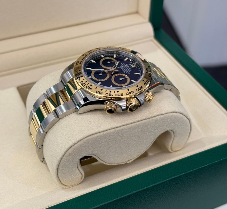 Rolex Daytona Nuovo 2025 Quadrante Nero Acciaio Oro Quadrante Champagne Full Set Con Documenti