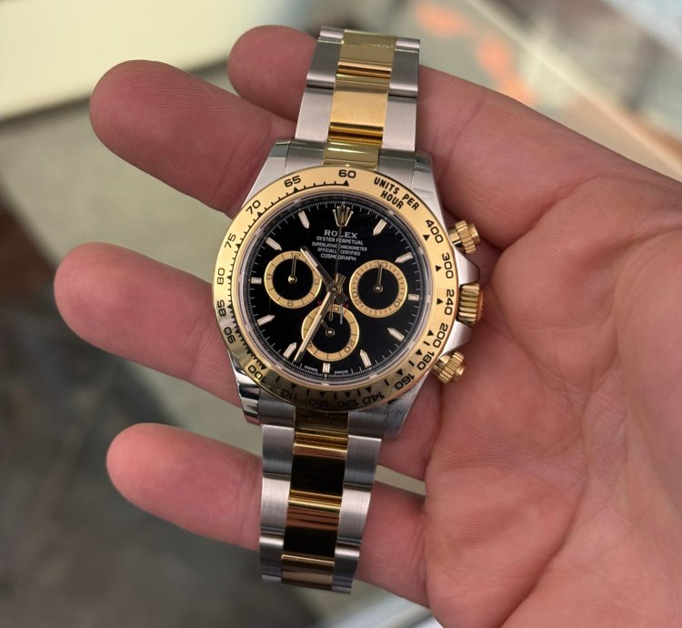 Rolex Daytona Nuovo 2025 Quadrante Nero Acciaio Oro Quadrante Champagne Full Set Con Documenti