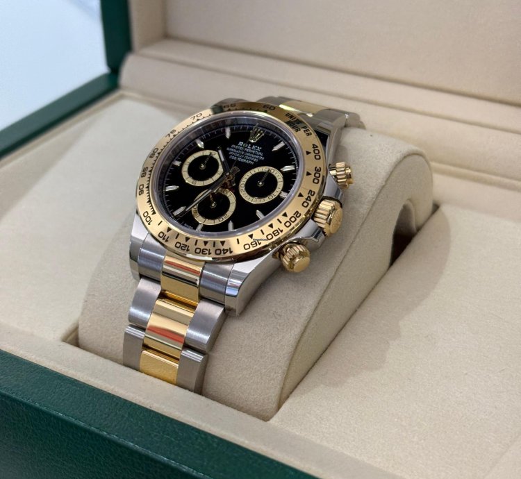 Rolex Daytona Nuovo 2025 Quadrante Nero Acciaio Oro Quadrante Champagne Full Set Con Documenti