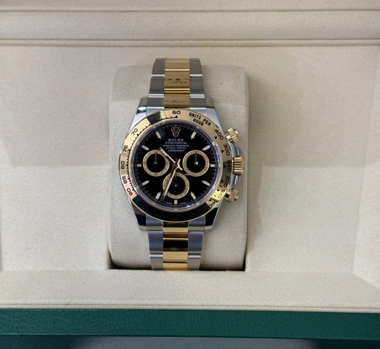 Rolex Daytona Nuovo 2025 Quadrante Nero Acciaio Oro Quadrante Champagne Full Set Con Documenti