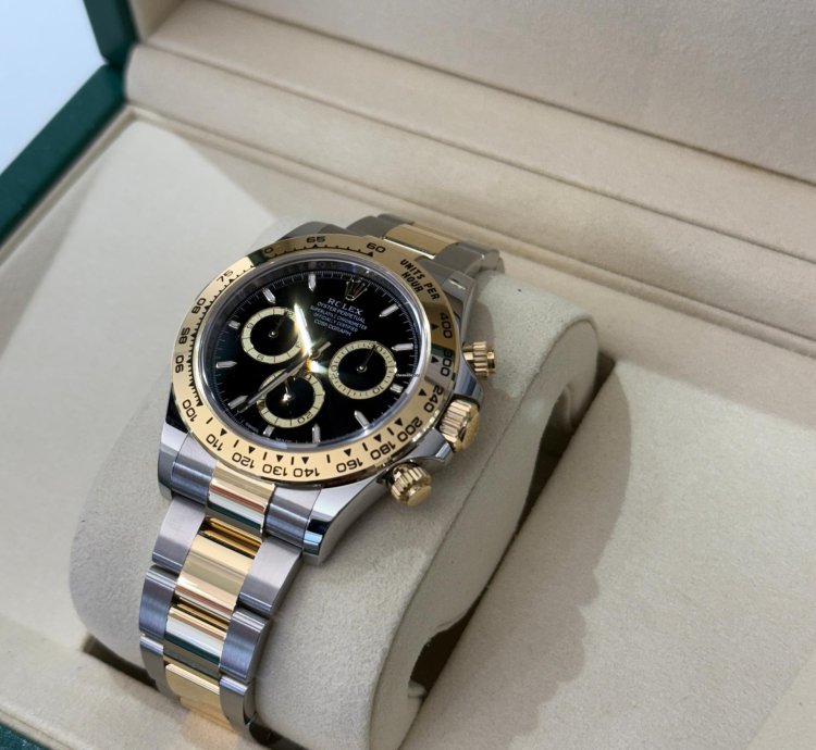 Rolex Daytona Nuovo 2025 Quadrante Nero Acciaio Oro Quadrante Champagne Full Set Con Documenti