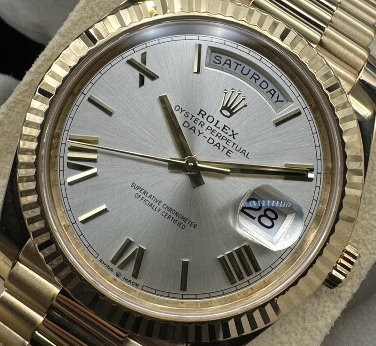 Rolex Day-date 40 Silver Roman Dial Unworn