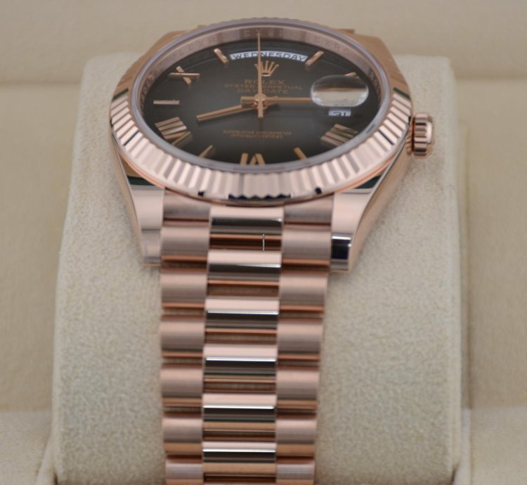 Rolex Day-date 40 Slate Ombr Dial Full Rose Gold 2024 New Release