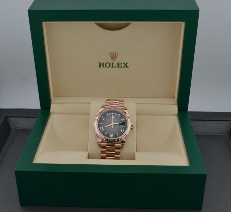 Rolex Day-date 40 Slate Ombr Dial Full Rose Gold 2024 New Release