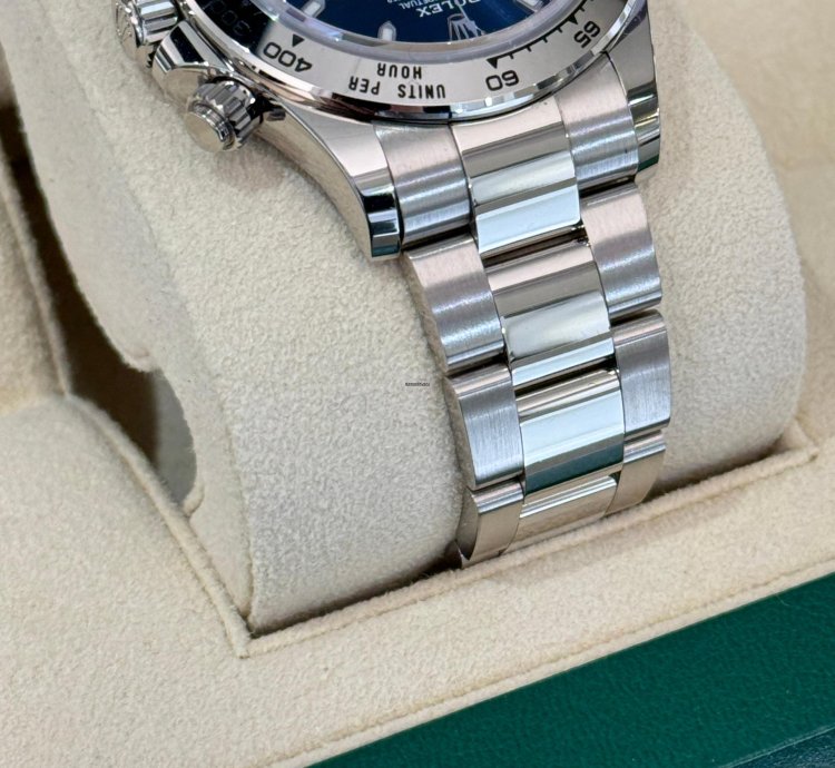 Rolex Daytona Oro Bianco Nuovo 2023 Quadrante Blu Full Set Con Documenti Scatola Rolex