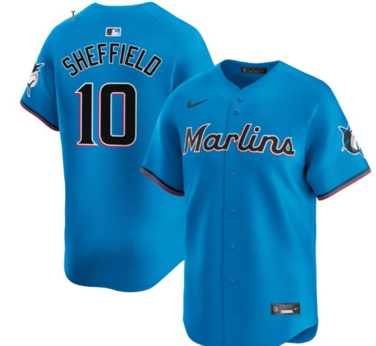 Gary Sheffield Miami Marlins Blue Alternate Vapor Limited Jersey - All Stitched
