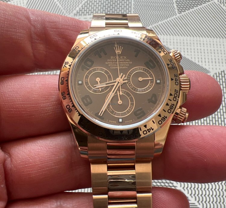 Rolex Daytona Oro Rosado Cuadrante Chocolate Arabe