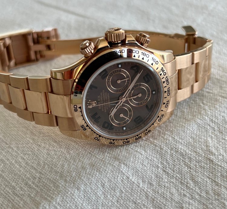 Rolex Daytona Oro Rosado Cuadrante Chocolate Arabe