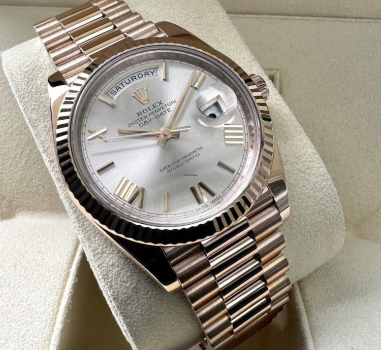 Rolex Day-date 40 Sundust 2024 Neu Everose Full Set