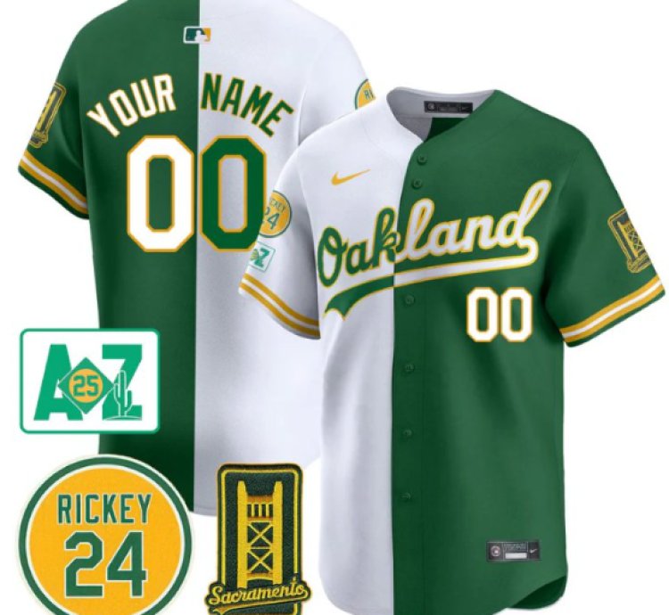 Custom Oakland Athletics Jersey 2025 Sacramento Rickey Henderson Stitched Split