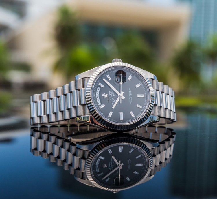 Rolex Day-date 40 Unworn 2023 Day-date 40mm 228239 Black Dial Baguette