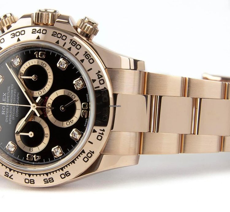 Rolex Daytona Oyster Perpetual Cosmograph Daytona Diamond Dot 18kt Everose Gold 116505