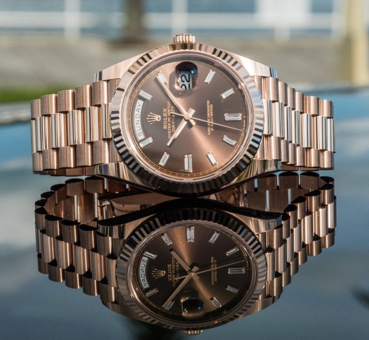 Rolex Day-date 40 Unworn 2023 Day-date 40mm Chocolate Baguette 228235