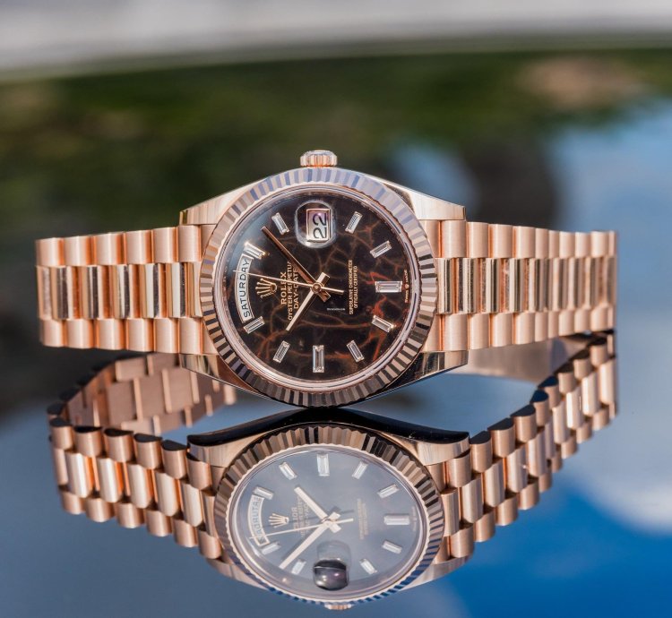 Rolex Day-date 40 Unworn 2023 Day-date 40mm Eisenkieslel 228235