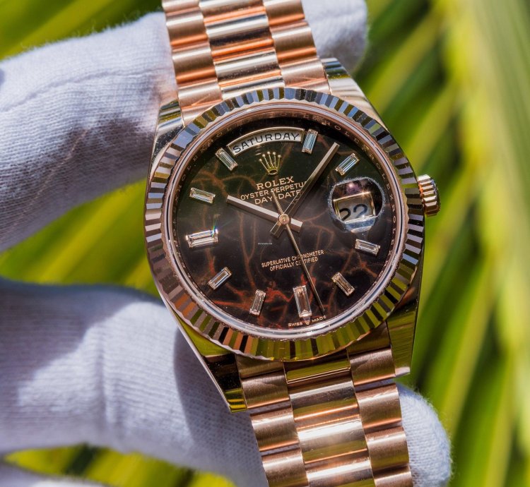 Rolex Day-date 40 Unworn 2023 Day-date 40mm Eisenkieslel 228235