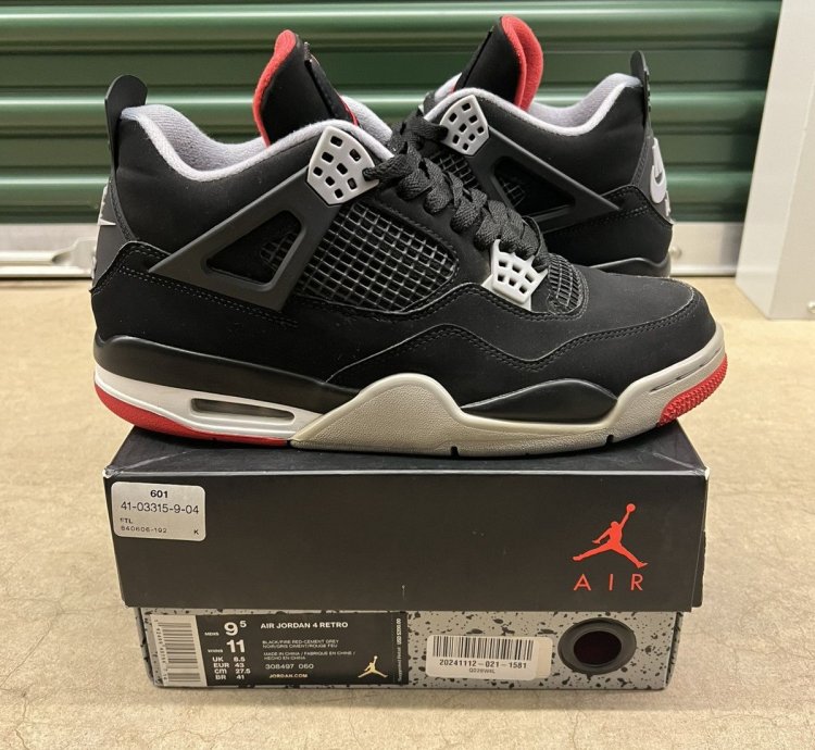 Jordan 4 Retro Og Bred 2019 Size 9 5