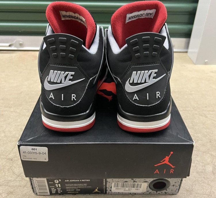 Jordan 4 Retro Og Bred 2019 Size 9 5
