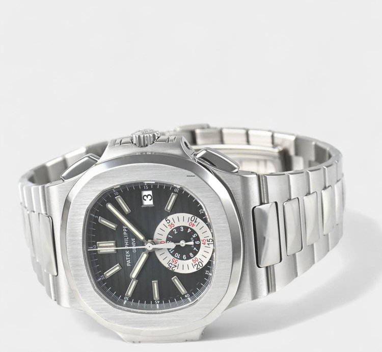 Patek Philippe Nautilus Steel Blue Date Chronograph 40 5mm Box Papers 5980 1a-001