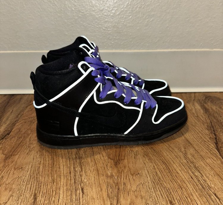 Nike Sb Dunk High Black Purple Box