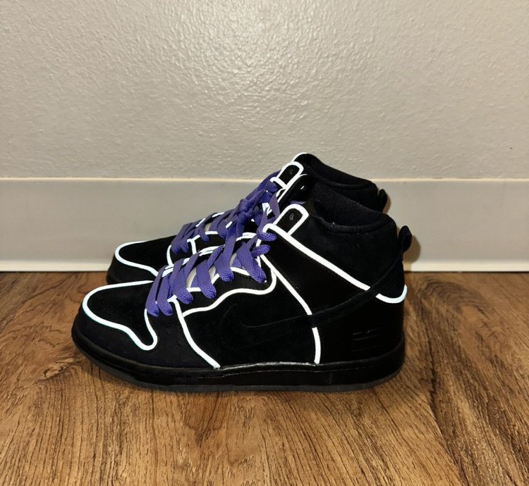 Nike Sb Dunk High Black Purple Box