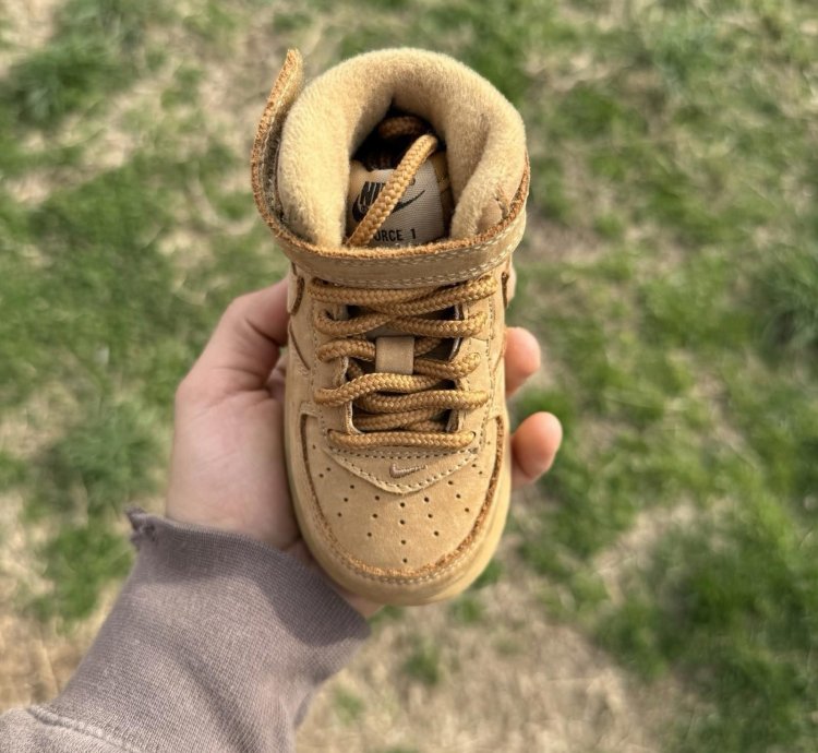 2016 Nike Air Force 1 Mid Lv8 Flax Wheat 859338-200 Td 6c