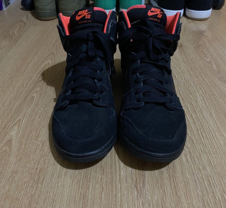 Nike Sb Dunk High Black Safari Atomic Red