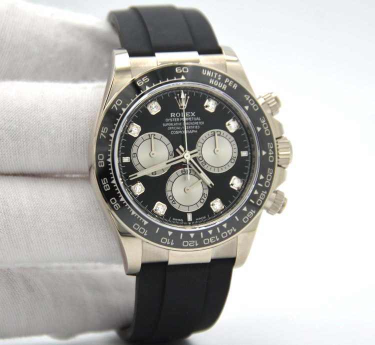 Rolex Daytona Oysterflex New 2023 Model 18ct White Gold Diamond