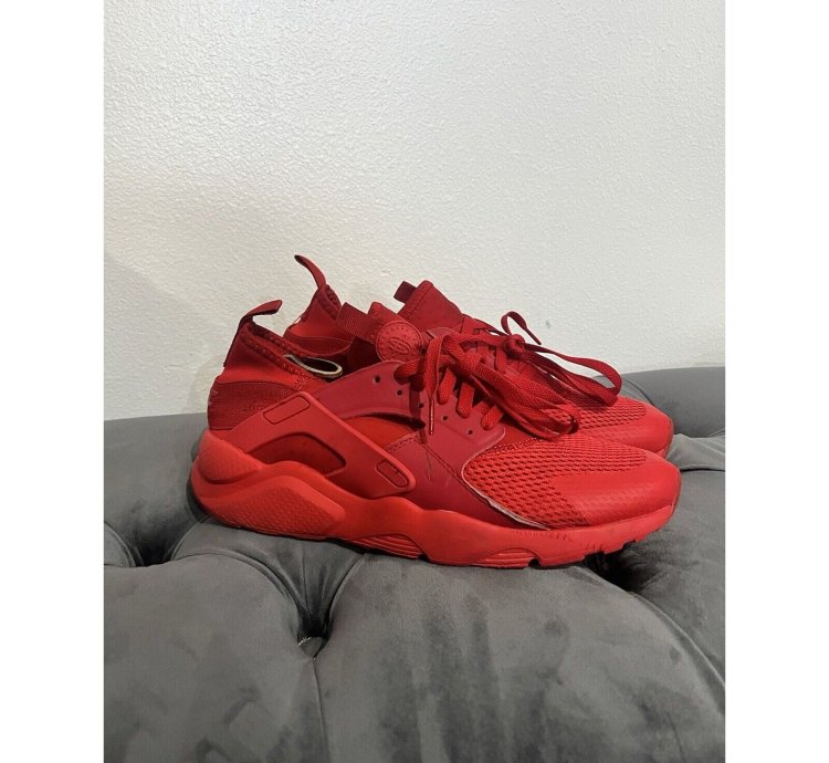 2016 Nike Air Huarache Run Ultra Triple Crimson Red Sz 10m