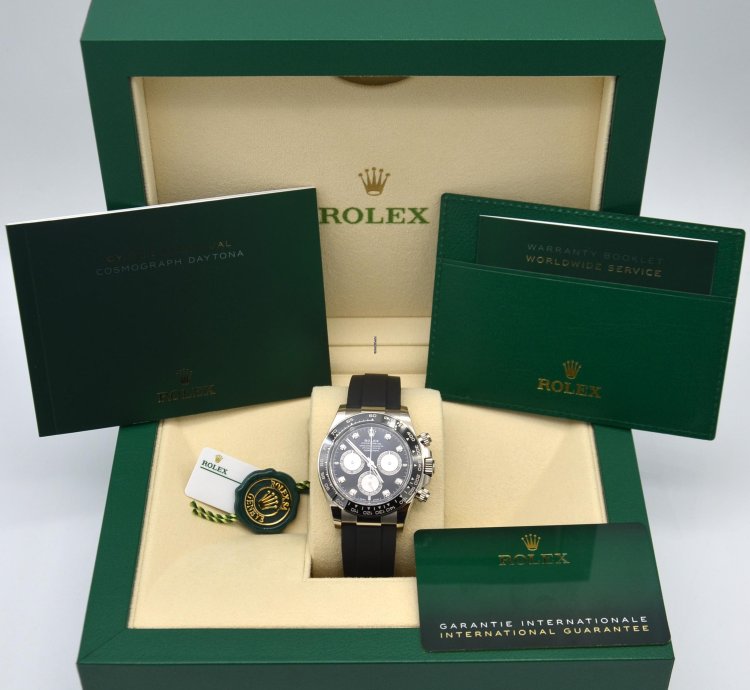 Rolex Daytona Oysterflex New 2023 Model 18ct White Gold Diamond