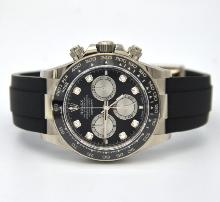 Rolex Daytona Oysterflex New 2023 Model 18ct White Gold Diamond