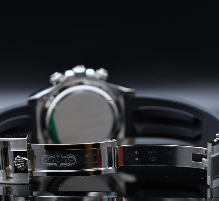 Rolex Daytona Oysterflex Whitegold Black Diamond Dial - Stickers Unworn - 02 2025 - Fullset