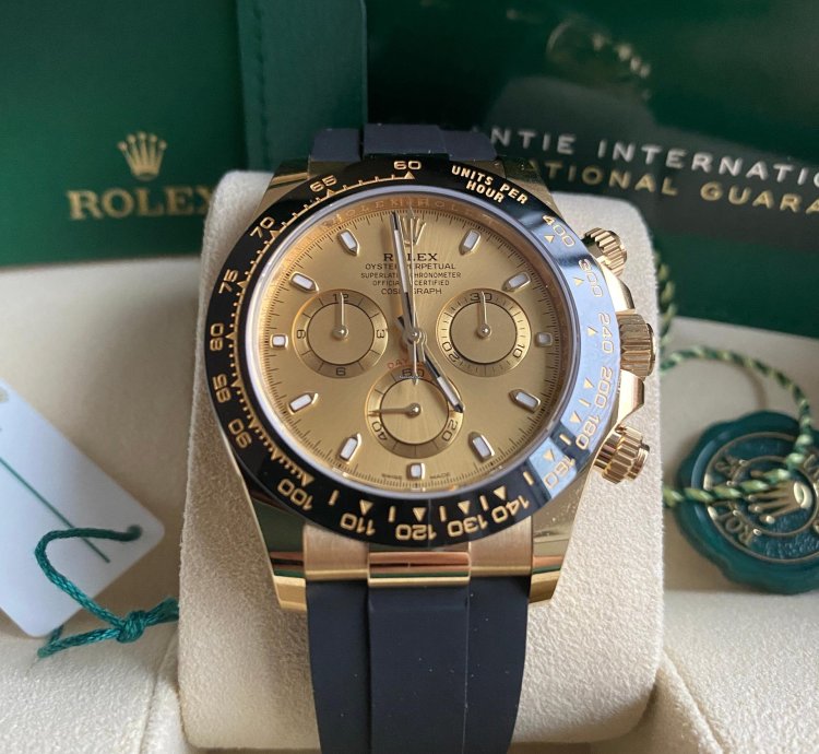 Rolex Daytona Oysterflex Yellow Gold 116518ln Champagne Dial - Unworn 2022