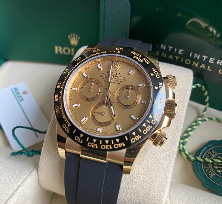 Rolex Daytona Oysterflex Yellow Gold 116518ln Champagne Dial - Unworn 2022