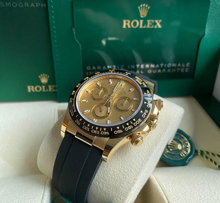 Rolex Daytona Oysterflex Yellow Gold 116518ln Champagne Dial - Unworn 2022