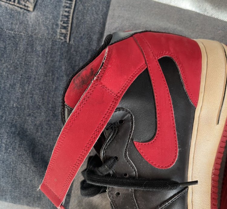 2017 Nike Air Force 1 Mid Bred Men Black Red Af1 Sz 10