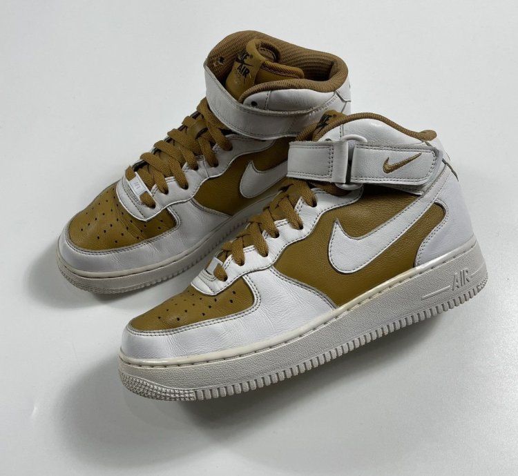 2017 Nike Air Force 1 Mid Id White Brown
