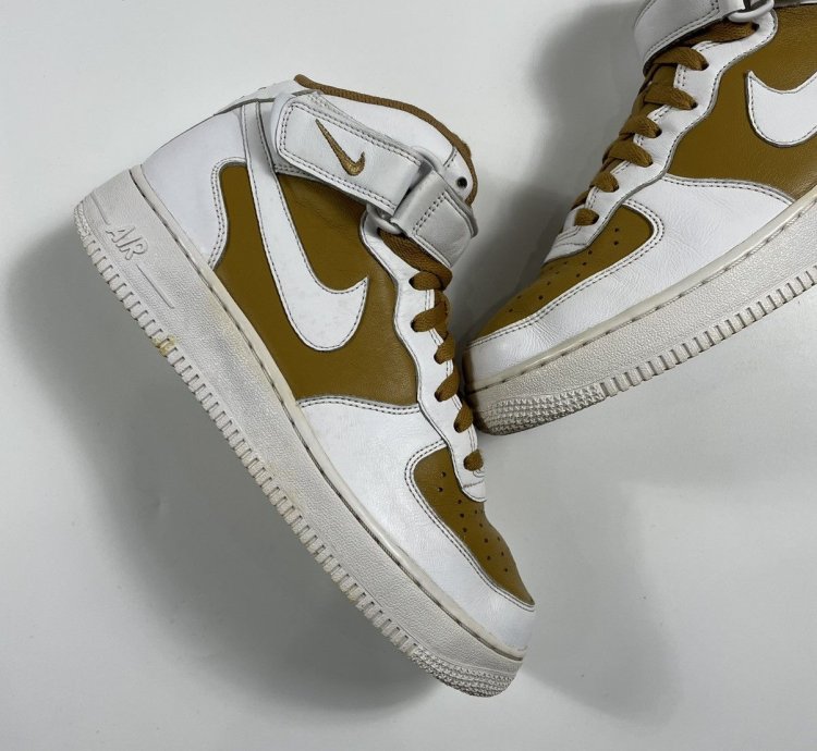 2017 Nike Air Force 1 Mid Id White Brown