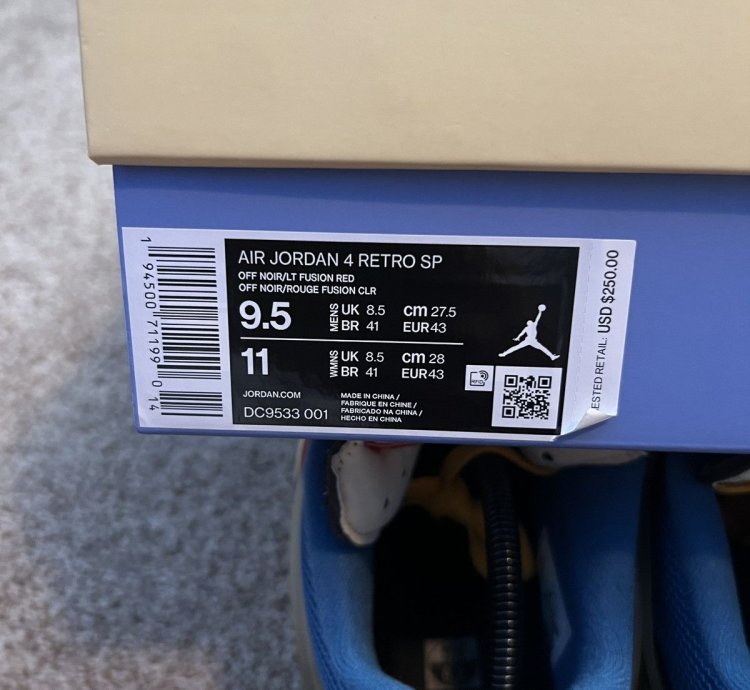 Jordan 4 Retro Union Off Noir