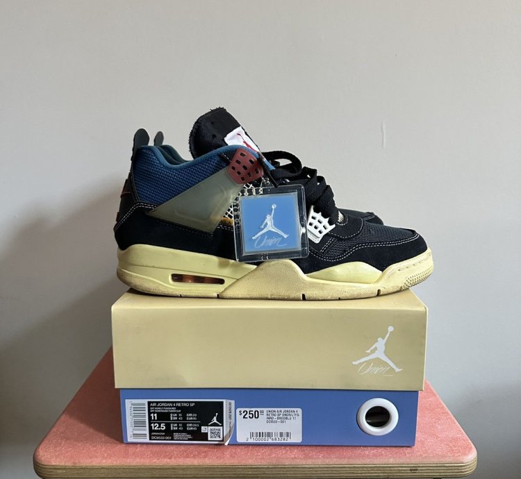 Jordan 4 Retro Union Off Noir Size 11