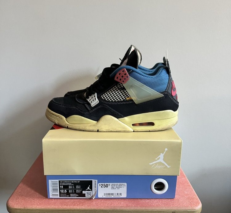 Jordan 4 Retro Union Off Noir Size 11