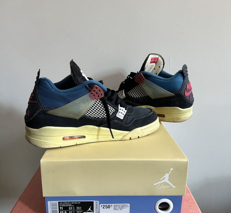 Jordan 4 Retro Union Off Noir Size 11