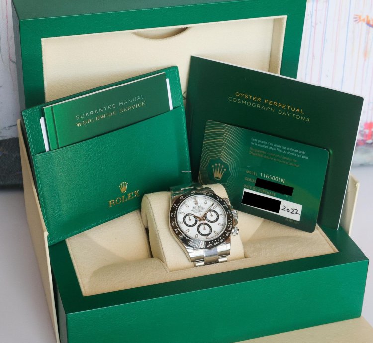 Rolex Daytona Panda 116500ln 2022 Unworn 40mm Stainless Steel Full Set White And Black