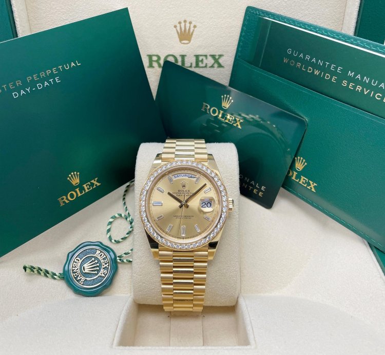 Rolex Day-date 40 Unworn Day-date 40mm 228348rbr Yellow Gold Presidential Bracelet Champagne Baguette Dial