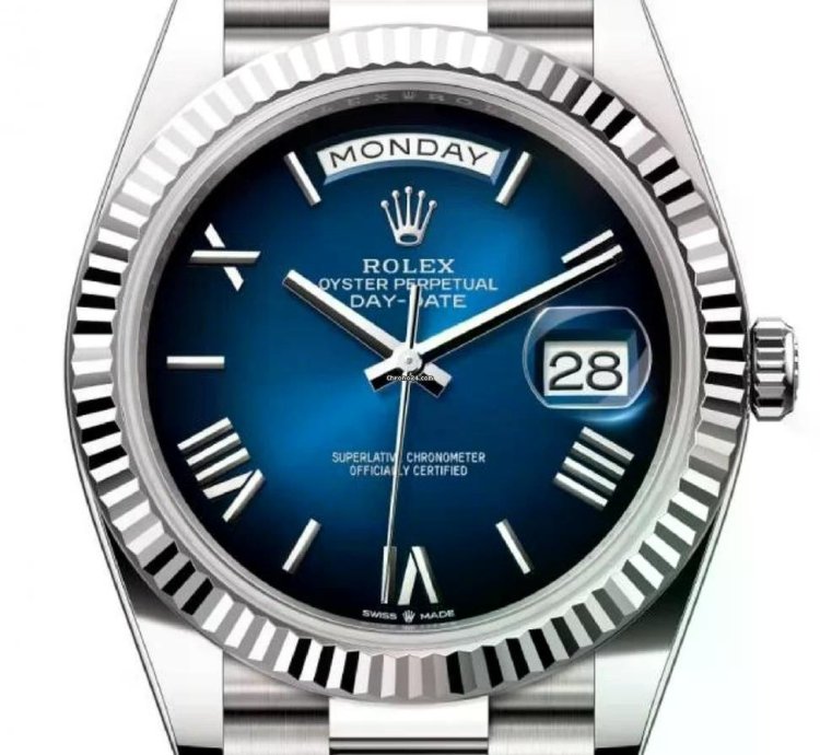 Rolex Day-date 40 Unworn Day-date 40mm Blue Ombre Dial White Gold 228239 Box Papers 2024