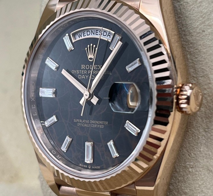 Rolex Day-date 40 Unworn Day-date 40mm Eisenkiesel Diamond Dial Rose Gold Bracelet 228235 Box Papers 2024