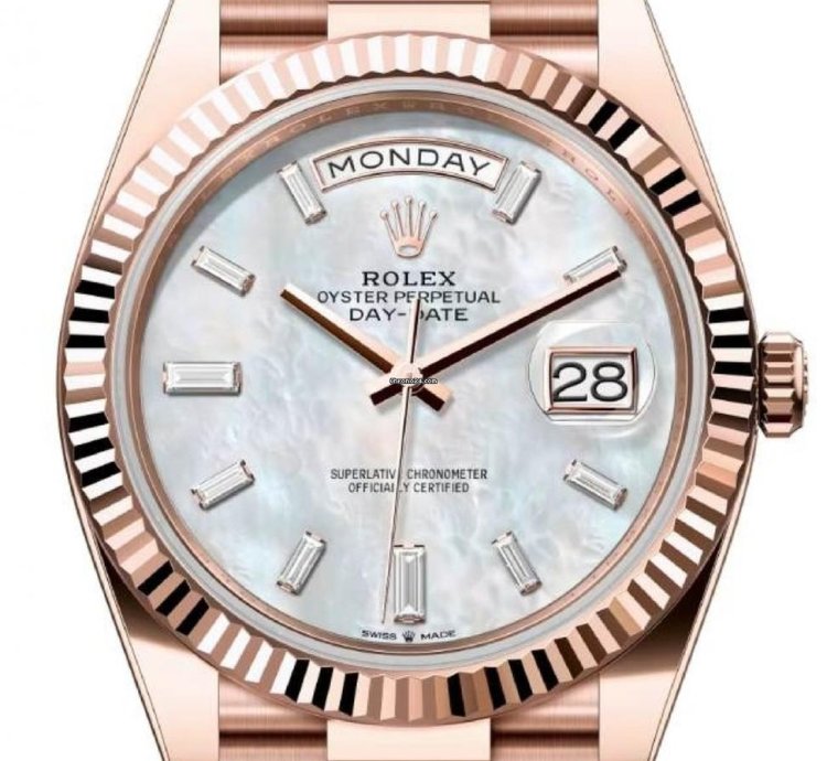 Rolex Day-date 40 Unworn Day-date 40mm Mother Of Pearl Mop Diamond Dial Rose Gold 228235 Box Papers 2024