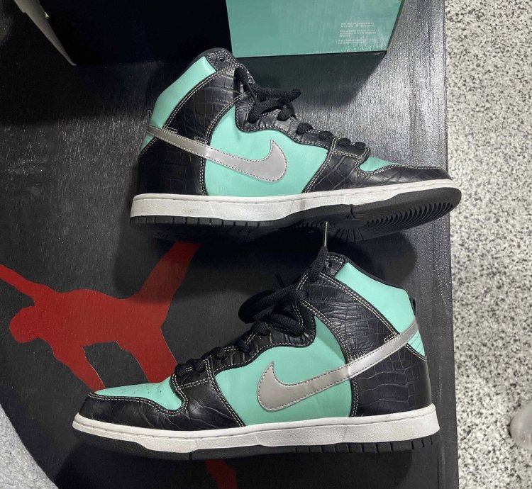 Nike Sb Dunk High Diamond Supply Co Aqua Blue