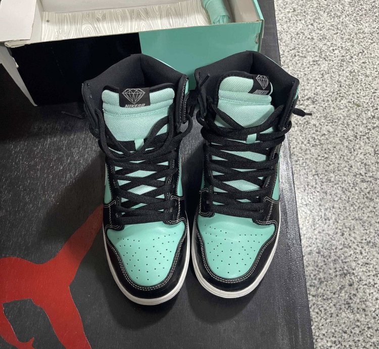 Nike Sb Dunk High Diamond Supply Co Aqua Blue